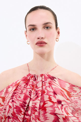 Vestido M/L Hombros Est. Rosas.