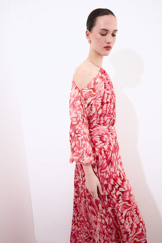 Vestido M/L Hombros Est. Rosas.