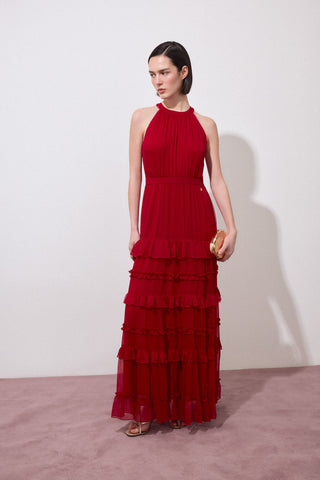 Vestido Falda Volantes.