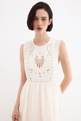 Vestido S/M Cuerpo Open Work.