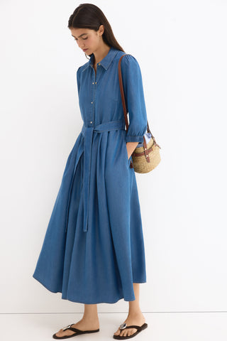 E. Vestido M/L Tencel Camisero.