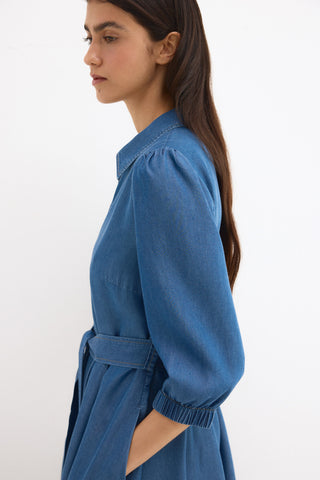 E. Vestido M/L Tencel Camisero.