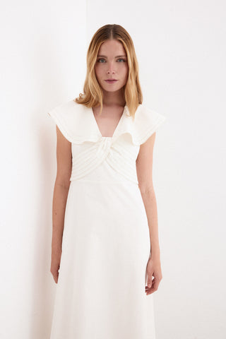 Vestido Manga Volantes Liso.