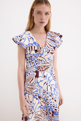 Vestido Manga Volantes Print.