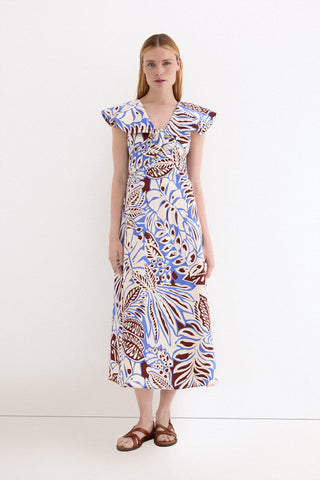 Vestido Manga Volantes Print.