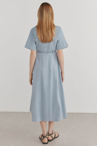 Vestido Manga Corta Estilo Camisero
