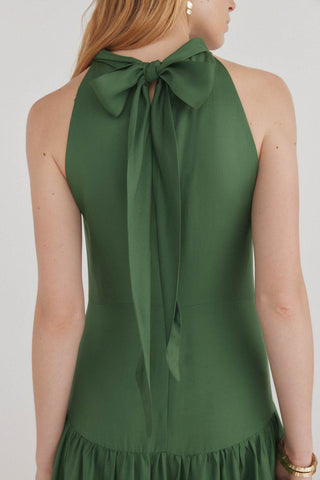 Vestido Halter con Detalle de Lazo