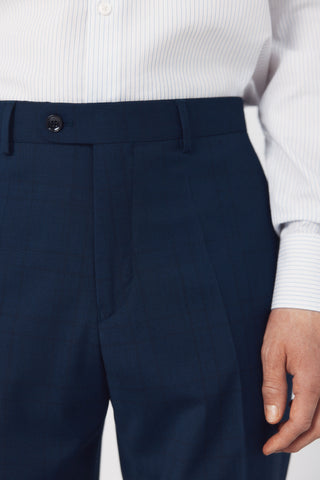 Pant Cuadro Azul Tej Dinam Slim.