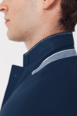 Slim Fit Knit Blazer with Pockets