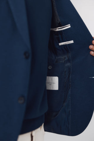 Slim Fit Knit Blazer with Pockets