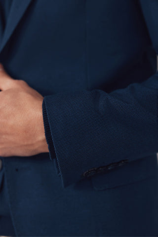 Slim Fit Knit Blazer with Pockets