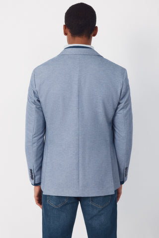 Slim Fit Knit Blazer with Pockets