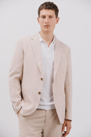 Blazer con Botones de Lino