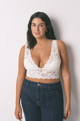 Sujetador Bralette Halter con Encaje