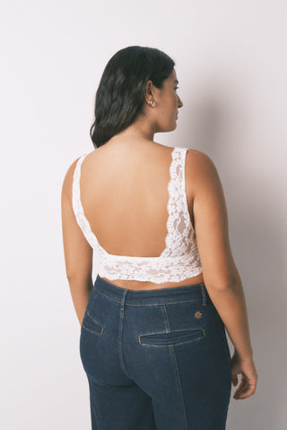 Sujetador Bralette Halter con Encaje