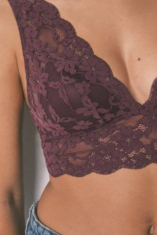 Sujetador Bralette Halter con Encaje