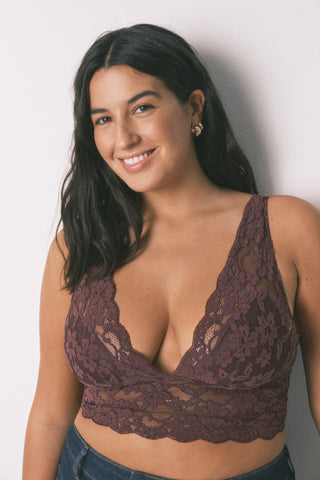 Sujetador Bralette Halter con Encaje