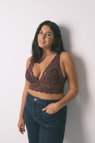 Sujetador Bralette Halter con Encaje