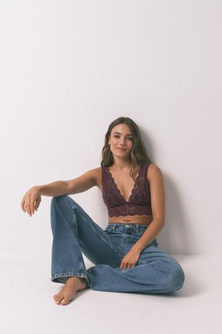 Sujetador Bralette Halter con Encaje