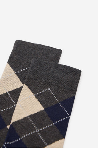 Medias Largas con Estampado Rombos, Hombre