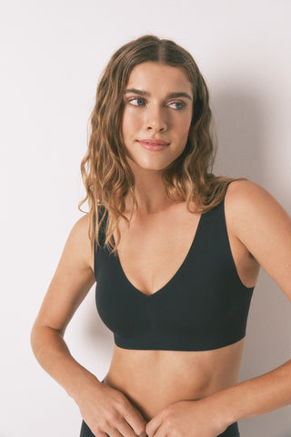 Sujetador con Copas Extraíbles de Microfibra