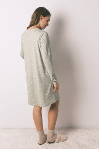 Pijama Manga Larga con Estampado Ovejitas