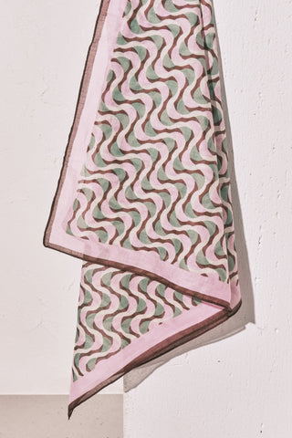 Pañuelo con Estampado Geométrico Colección Matcha