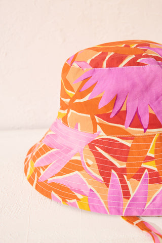 Sombrero Reversible con Estampado Floral