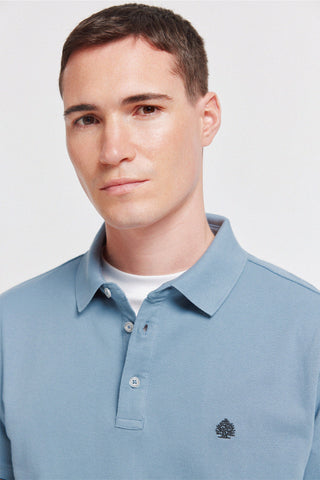 Polo Manga Corta Slim Fit con Logo Bordado
