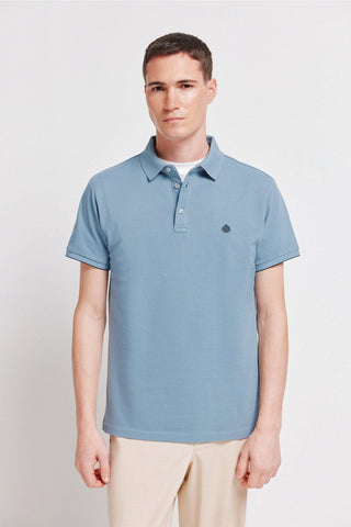 Polo Manga Corta Slim Fit con Logo Bordado