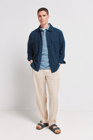 Polo Manga Corta Slim Fit con Logo Bordado