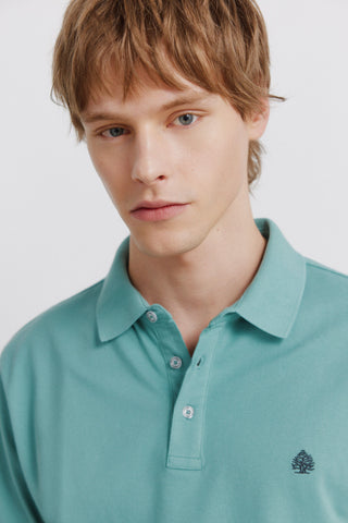 Slim Fit Short Sleeve Polo Shirt with Embroidered Logo