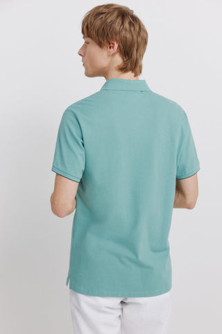 Slim Fit Short Sleeve Polo Shirt with Embroidered Logo