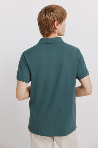 Slim Fit Short Sleeve Polo Shirt with Embroidered Logo