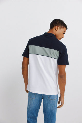 Striped Cut & Sew Polo.