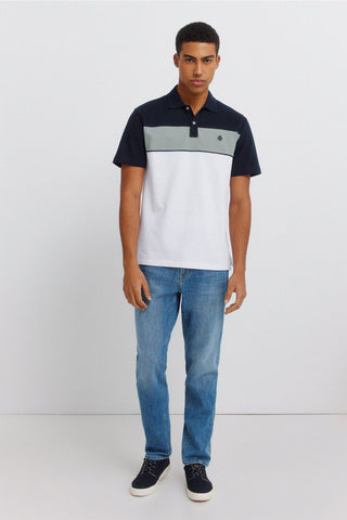 Striped Cut & Sew Polo.