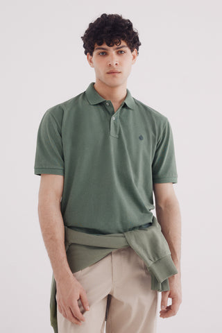 Polo Manga Corta con Logo Algodón