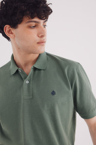 Polo Manga Corta con Logo Algodón