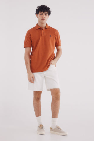 Polo Manga Corta con Logo Algodón