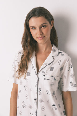 Pijama Manga Corta Colección Snoopy