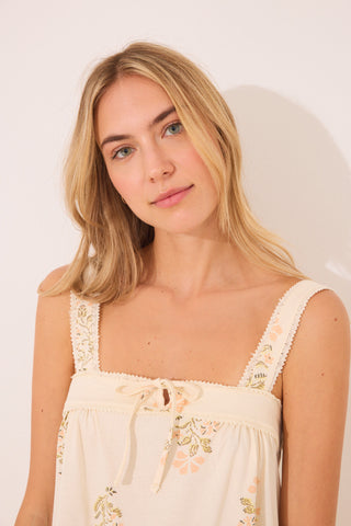 Vestido de Tirantes con Estampado Floral