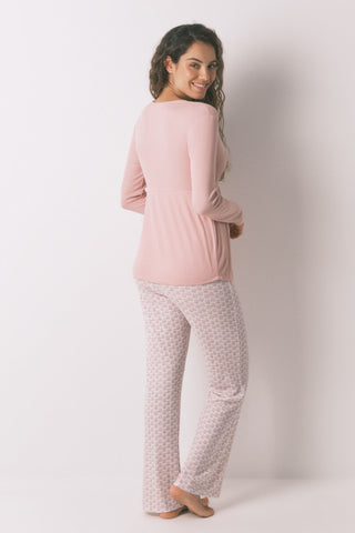 Set de Pijama 2 Piezas Maternity Tejido Canalé