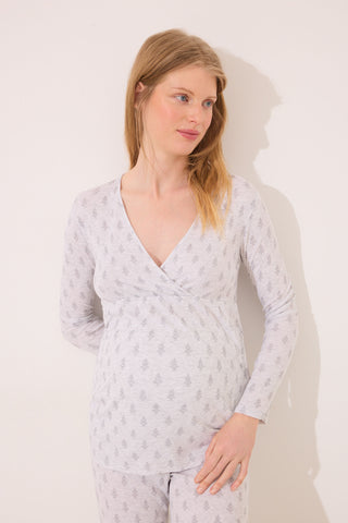 Set de Pijama 2 Piezas Maternity con Estampado