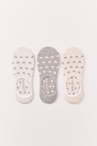 Paquete de 3 Calcetines con Estampado Corazones