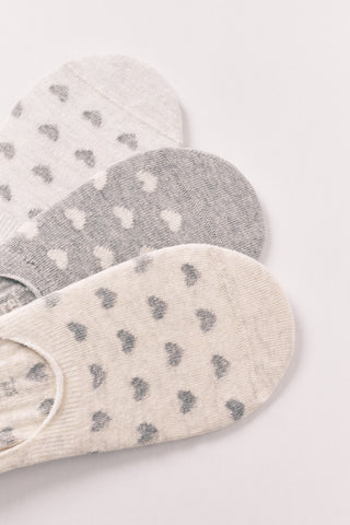 Paquete de 3 Calcetines con Estampado Corazones