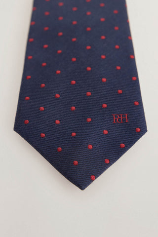 Corbata de Seda con Estampado Puntos
