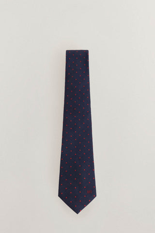 Corbata de Seda con Estampado Puntos