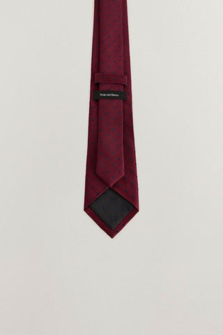 Corbata de Seda con Estampado Puntos