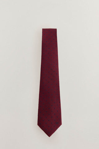 Corbata de Seda con Estampado Puntos
