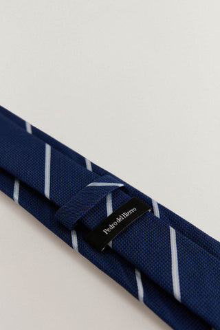 Corbata de Seda Natural con Estampado de Rayas